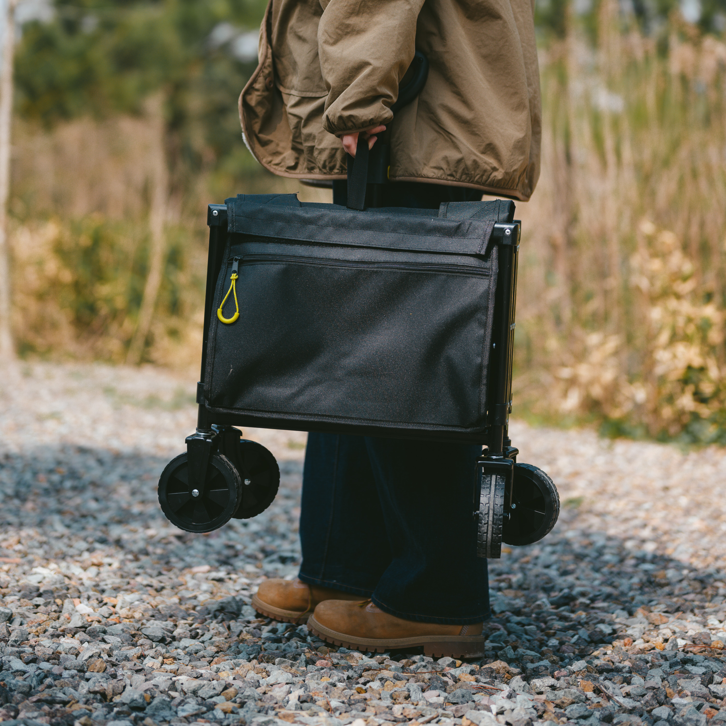 Naturehike skladací prepravný vozík na kolieskach Smart 6 kg - čierny
